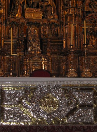 High Altar at the Cathedral of Seville, Santa Maria de la Sede,
the largest Gothic cathedral in the world.