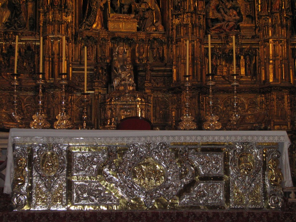 High Altar at the Cathedral of Seville, Santa Maria de la Sede,
the largest Gothic cathedral in the world.