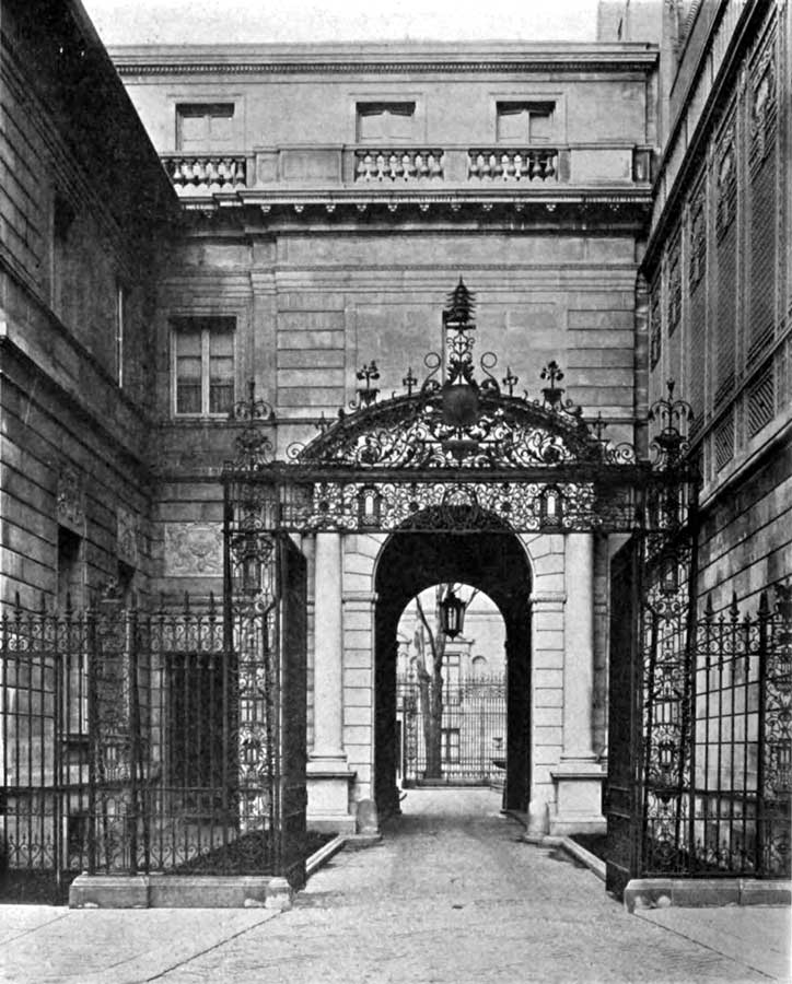 A view from 70th St. of the now demolished porte-cochere.