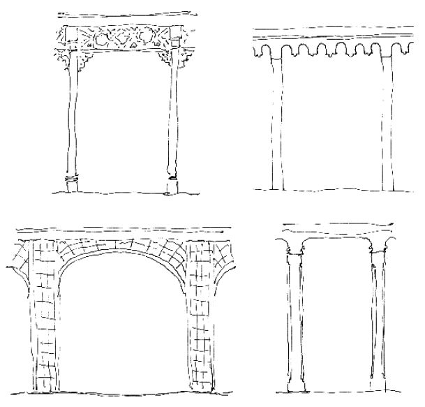 Fig. 10: Typical Anglo-Caribbean structural motifs.