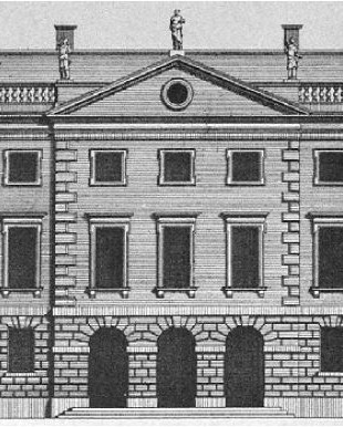 Fig. 1: Design for a house, from Book of Architecture, by James Gibbs, Plate 42.
