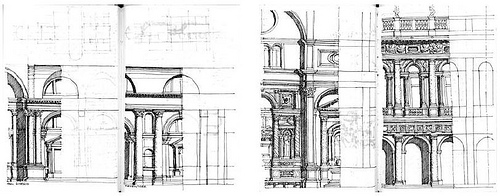 Ed Ford, Pages from Venetian Sketchbook. Superfluous detail on the left, essence on the right.