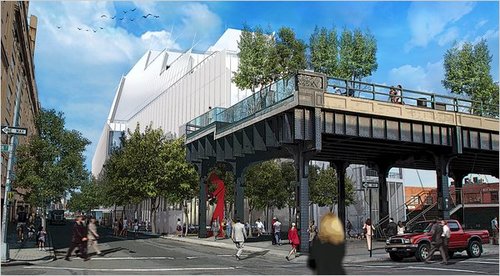 Renzo Piano's proposed scheme for the Whitney