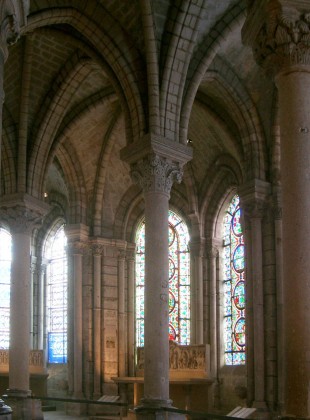 The ambulatory of the Cathedral Basilica of St. Denis.
(Image Source)