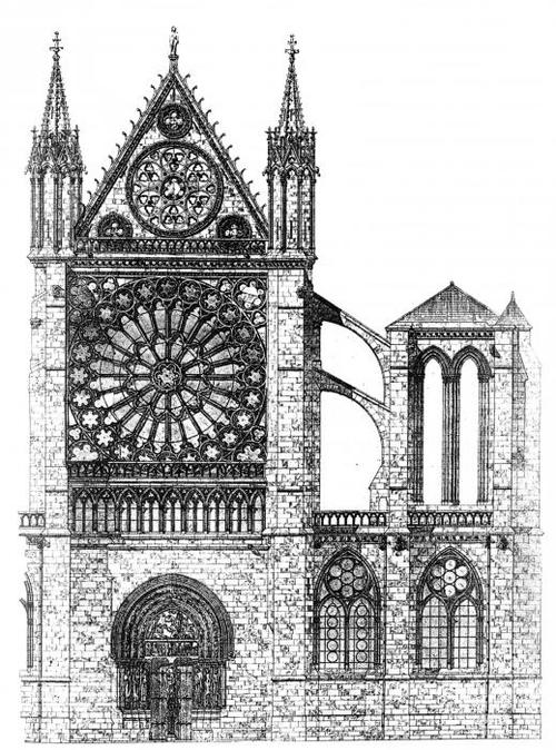 The North Transept of the Cathedral Basilica of St. Denis.
From Mapping Gothic France