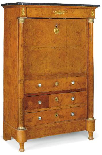 Burr Elm Secretaire